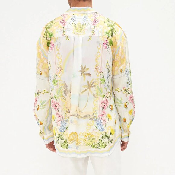 Camilla Delirium Days Mens Oversized Silk Shirt Medium b112E - Picture 3 of 10